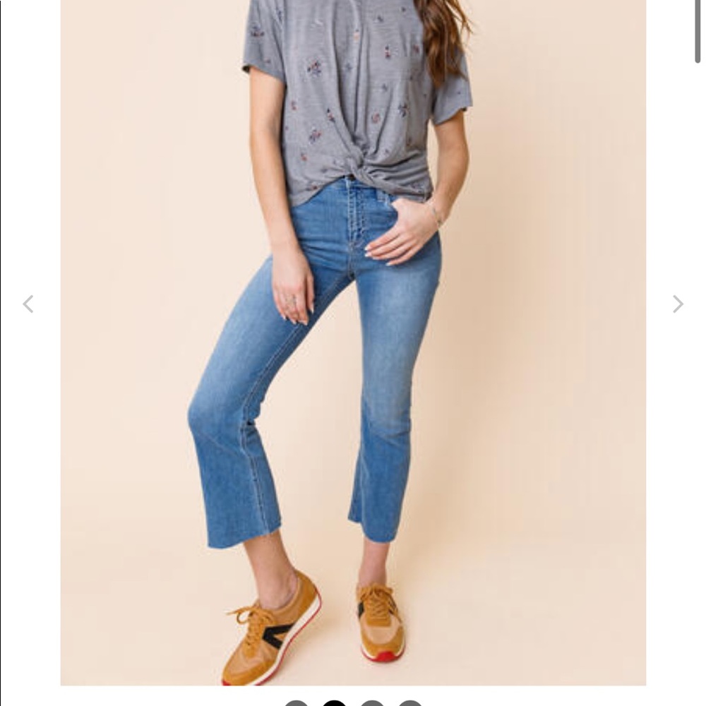 Francesca’s high rise crop flare jeans